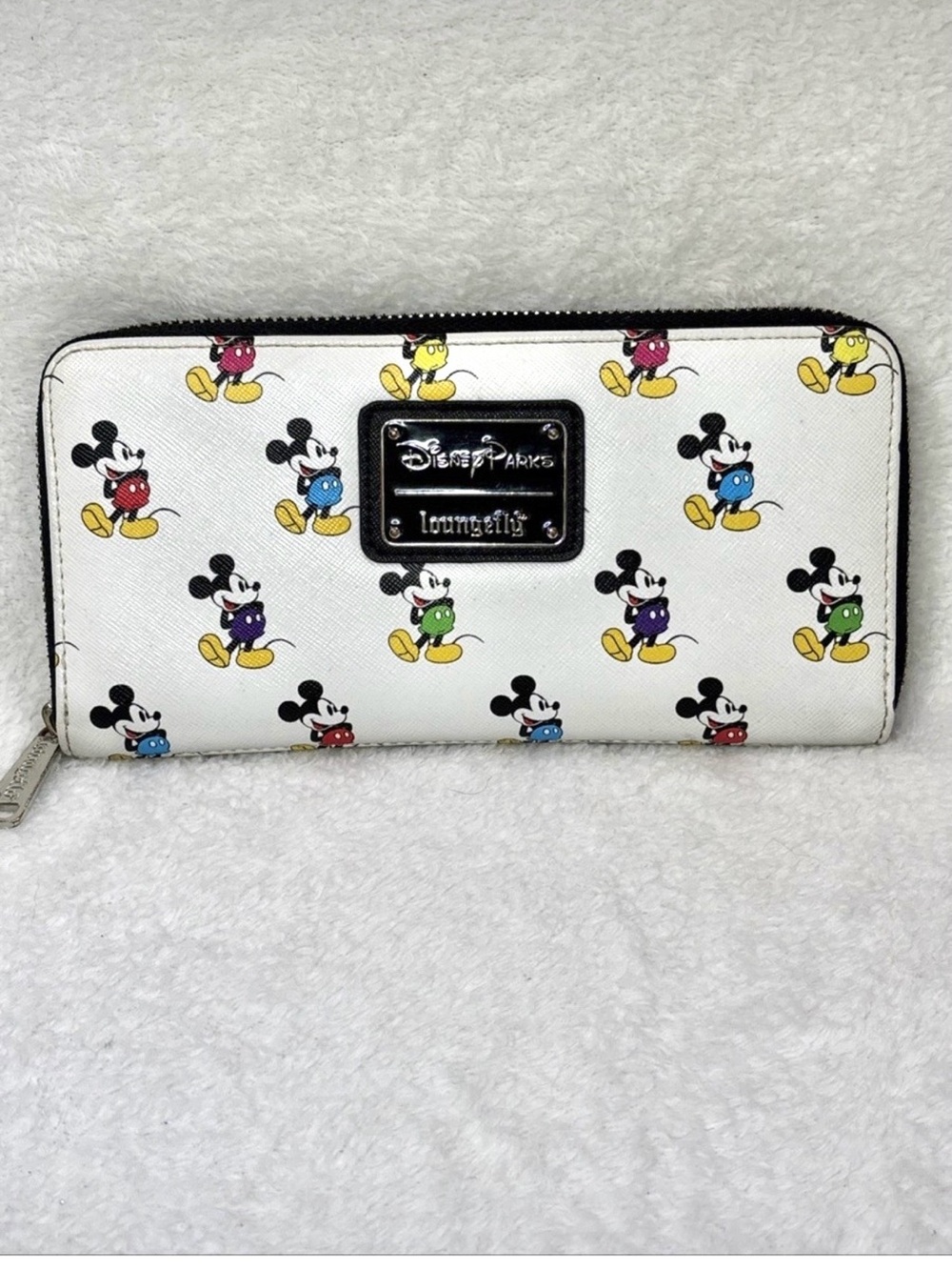 LoungeFly x Disney Parks exclusive Mickey Mouse multi long zip around wallet